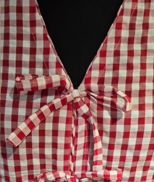Rosie Gingham Bow peplum top 