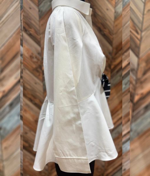 Parisian Bow Peplum Shirt