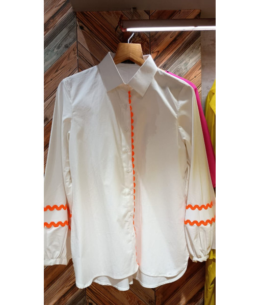 Candy shirt (Orange lace on white)