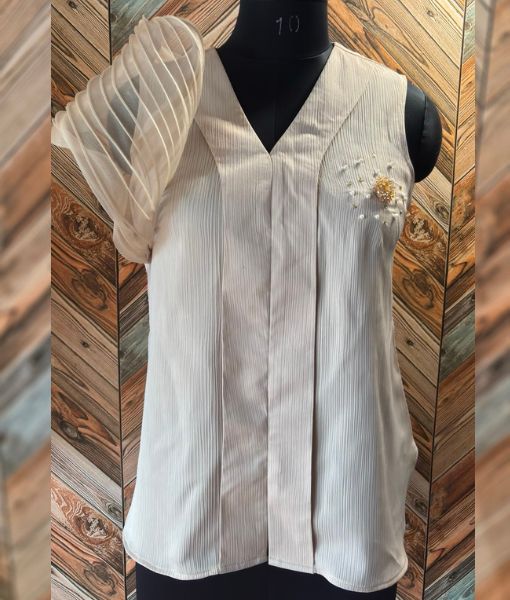 Aurora Organza Sleeve Top
